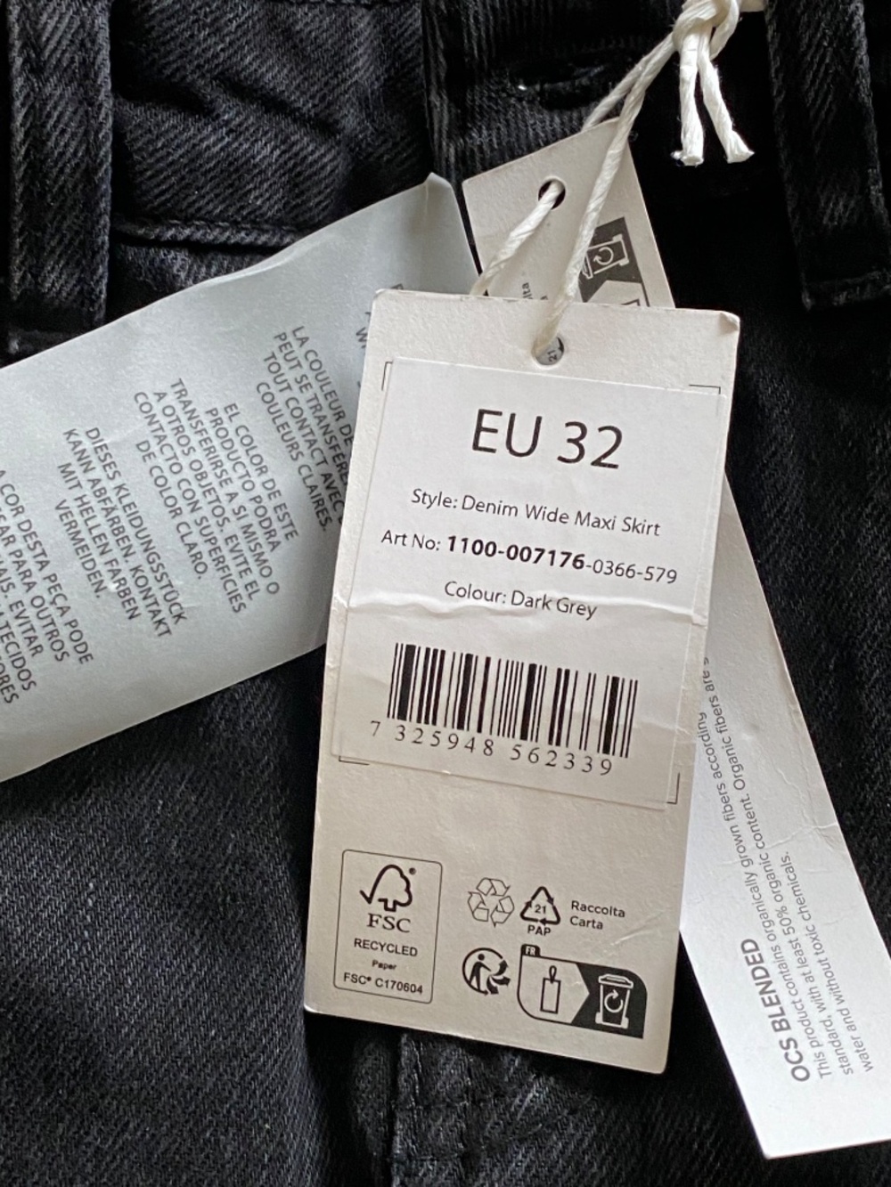 BNWT | NA-KD Denim Slit Maxi Skirt | Size XS - Picture 8 of 8